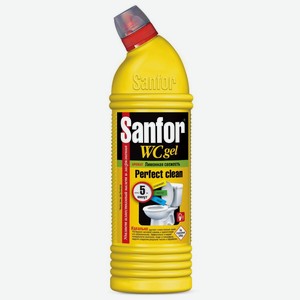 Средство чистящее 1,0 л Sanfor Perfect clean для унитаза Лимонная свежесть п/б