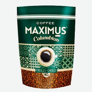 Кофе 140 г Maximus Columbian сублимированный дой-пак