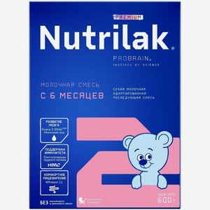 Смесь молочная 0,6 кг Nutrilak Premium 2 к/уп