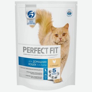 Корм 0,65 кг Perfect Fit для домашних кошек Курица м/уп