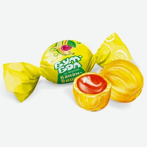 Карамель Konti Бумбол со вкусом Банан-Вишня вес
