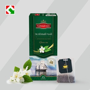 Зеленый чай  Чайный век  с жасмином, 25 пакетиков