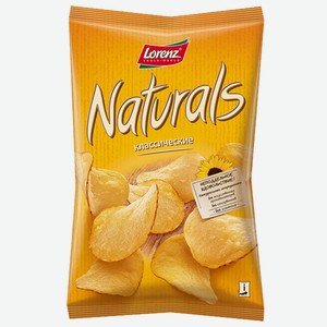Чипсы 100 г Naturals картофельные классические с солью м/уп