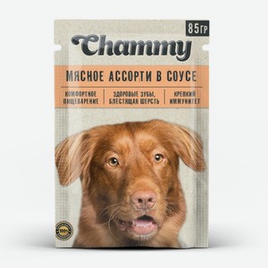 Корм для собак 85 г Chammy мясное ассорти в соусе м/уп