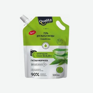 Средство д/посуды QUALITA Green Tea&Aloe 500мл д/п