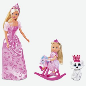 Куклы Simba «Штеффи и Еви. Принцессы со зверушками» 29 см
