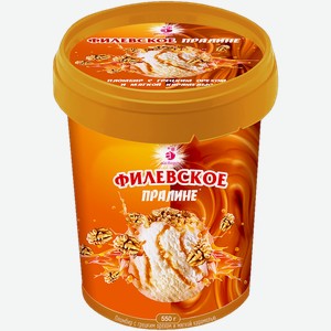 Мороженое в ведре Филевское пломбир грецкий орех Айсберри-ФМ м/у, 550 г