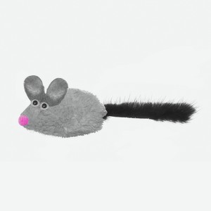PetshopRu игрушка для кошек с хвостом из натуральной норки, , серая (5 г)