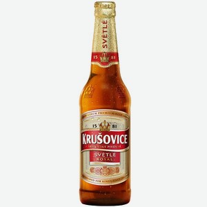 Пиво Крушовице светлое пастеризованное 4,2% 0,45л стекло