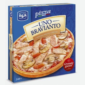 Пицца Uno Bravianto Век мясо и грибы 340г