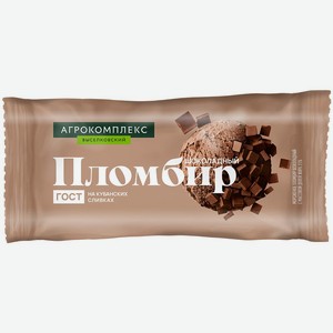 Мороженое 400 гр Агрокомплекс пломбир шоколадный 15% м/уп