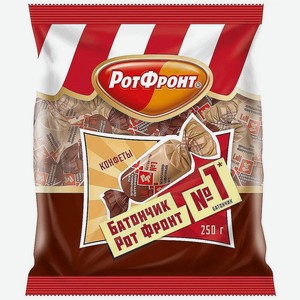 Конфеты 250 гр Рот Фронт Батончик шоколадно-сливочный м/уп