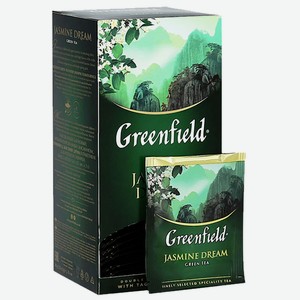 Чай (25 ф/п х 2 г) Greenfield Жасмин зеленый к/уп
