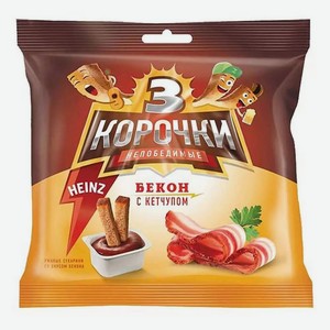 Сухарики 85г 3 корочки ржаные бекон с кетчупом Heinz м/уп