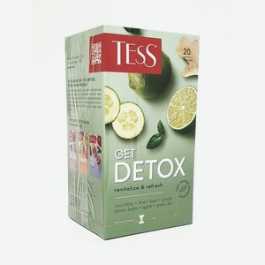 Чай (20 ф/п х 1,5 г) Tess Get Detox зеленый с добавками к/уп