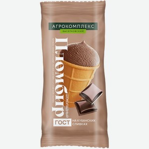 Мороженое 100 гр Агрокомплекс пломбир шоколадный 15% м/уп