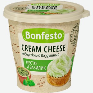 Сыр творожный BONFESTO Кремчиз песто и базилик
