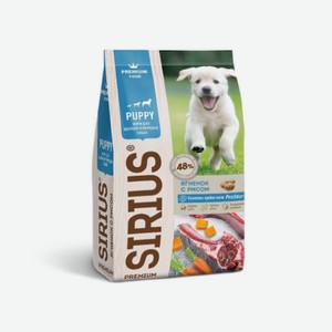 Sirius сухой корм для щенков и молодых собак Ягненок и рис