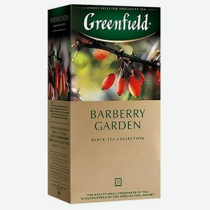 Чай (25 ф/п х 1.5 г) Greenfield Barberry Garden черный к/уп