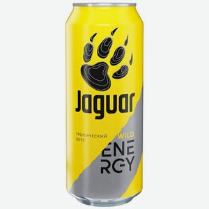 Напиток 0,45 л Jaguar Wild Energy Тропический Вкус безалкогольный тонизирующий энергетический газиро