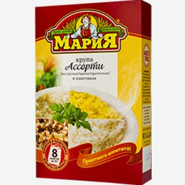 Крупа Ассорти Мария, Рис/гречка/пшено/пшеничная, В Пакетиках, 400 Г