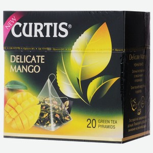 Чай зелёный Curtis Delicate с манго в пирамидках, 20 шт