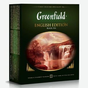 Чай черный Greenfield English Edition цейлонский в пакетиках, 100 шт