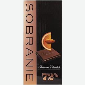 Шоколад Sobranie горький с апельсинами и орехами 90гр