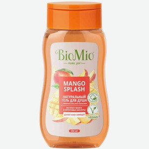 Гель для душа натуральный BioMio Mango Splash Экстракт манго и фруктовые кислоты, 250 мл