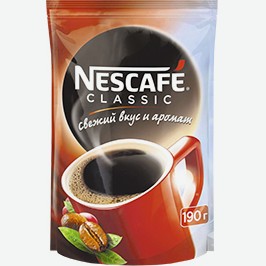 Кофе Нескафе Классик, Растворимый, 190 Г