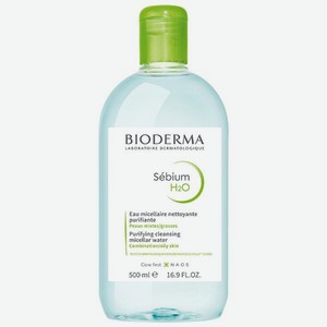 Мицеллярная вода H2O Bioderma Sebium очищающая для жирной и проблемной кожи лица 500 мл