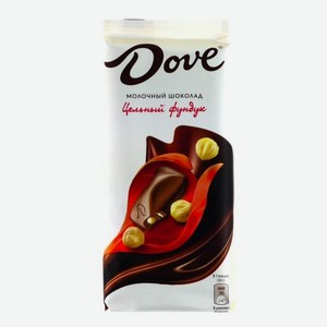 Шоколад DOVE Молочный Цельный фундук 90г