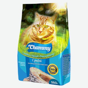 Корм сухой 350 г Chammy для кошек с рыбой м/уп