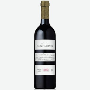 Вино Шато Сен-Сернен Каор Мальбек де Гале, красное сухое, 14%, 0.75л, Франция