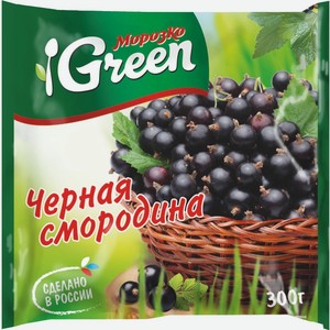 Черная смородина Морозко Green замороженная, 300 г