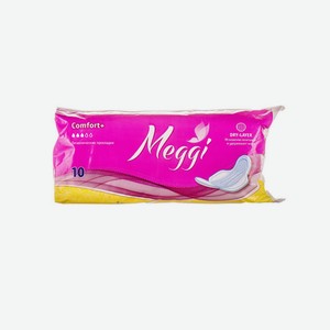 Гигиенические прокладки с крылышками MEGGI Dry Comfort +, 10 шт