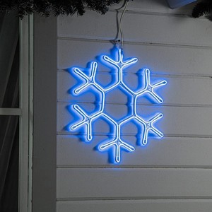 Неоновая Luazon фигура «Снежинка» 50 см 480 LED 220 В свечение синее
