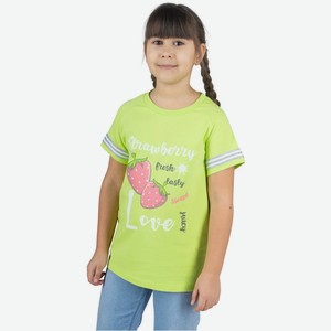 Футболка для девочки Basia р.98 ц.зеленое яблоко арт. Л2463-7586