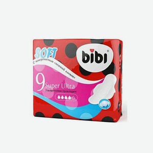 Прокладки гигиенические ультратонкие  BIBI Soft Super Ultra , 9 шт