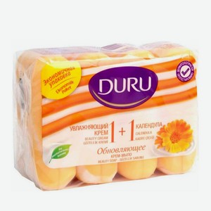 DURU 1+1 крем-мыло Календула(э/пак)4*80г