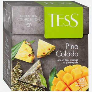 Чай TESS Pina Colada пирамидки зеленый аром. тропические фрукты с добав. ананас,манго (1.80гx20п)