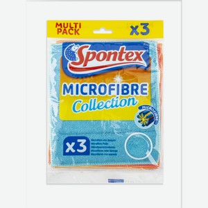 Салфетки Spontex Microfibre Pads микрофибра 3 штуки, 20 x 17.5см Китай