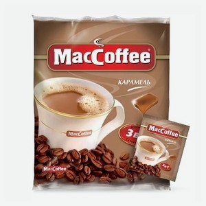 Напиток кофейный растворимый MacCoffee карамель 3в1 флоупак, 25 шт. в коробке