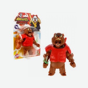 Фигурка тянущаяся 1Toy Monster Flex Combat Воин Медведь с кинжалом 15 см