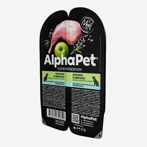 ALPHAPET SUPERPREMIUM для собак ламистер, Чувствительное пищеварение Кролик и яблоко