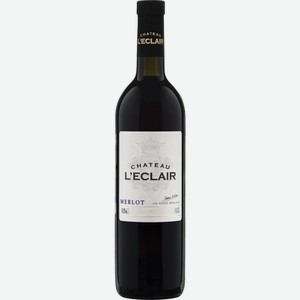 Вино Chateau L Eclair Merlot красное полусладкое 10-12% 0.75л