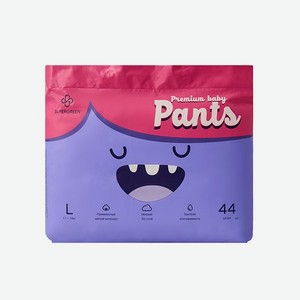 Подгузники-трусики SUPERGREEN Premium baby Pants размер L 11 - 16 кг 44 шт