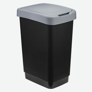 Контейнер Idea для мусора Твин, серый, 25 л