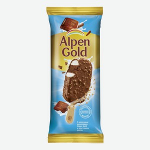 Мороженое молочное Alpen Gold с хрустящим рисом в шоколадной глазури СЗМЖ 58 г