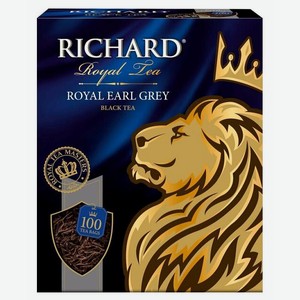 Чай черный Richard Royal Classics Earl Grey с ароматом бергамота в пакетиках 100 шт